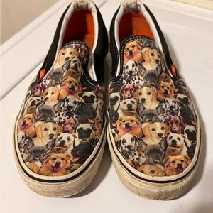 Vans Dog Print Slip-On Shoes